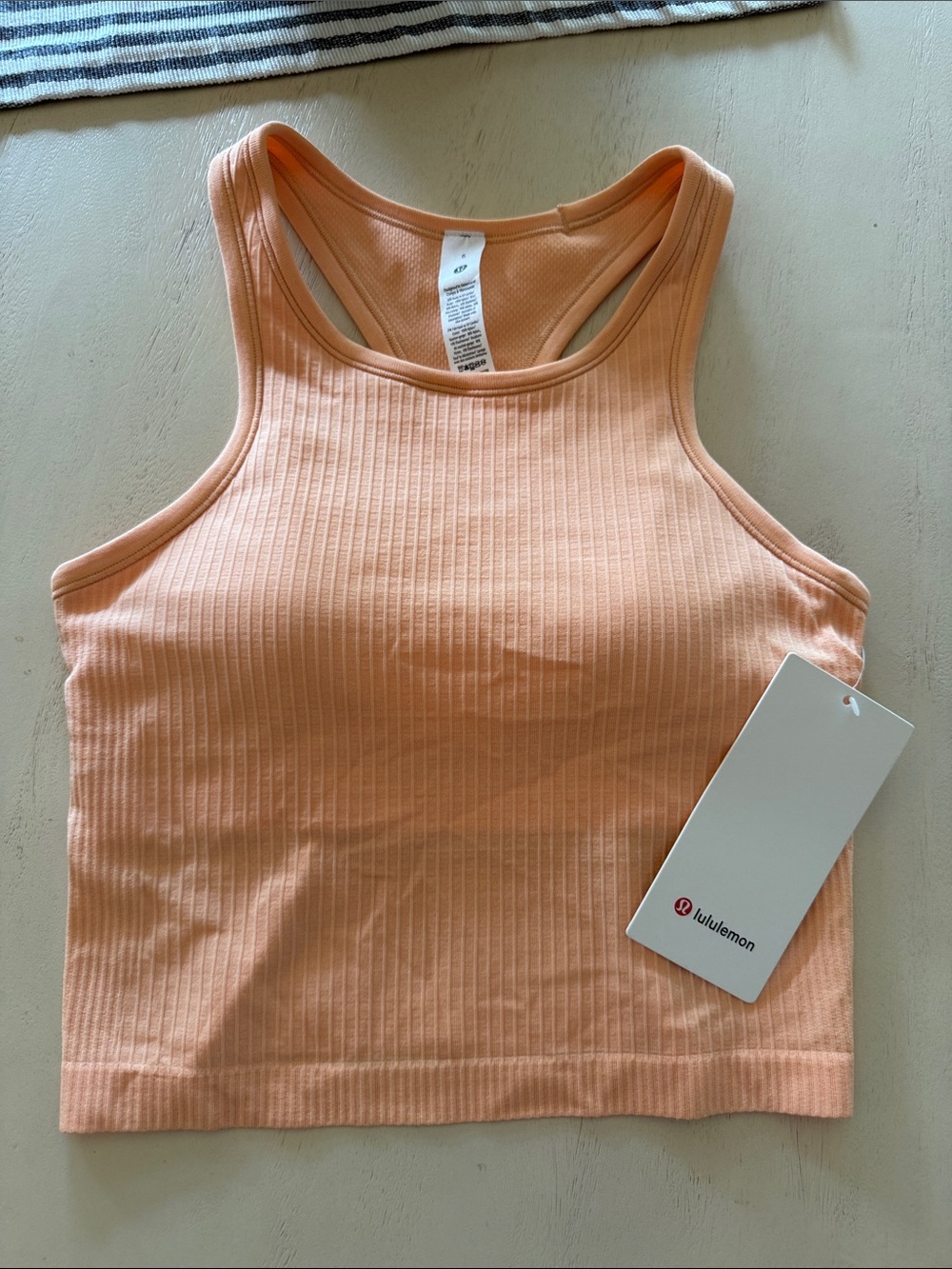Lulu🍋NWT Ebb to Street Croppee Racerback Tank, size 6